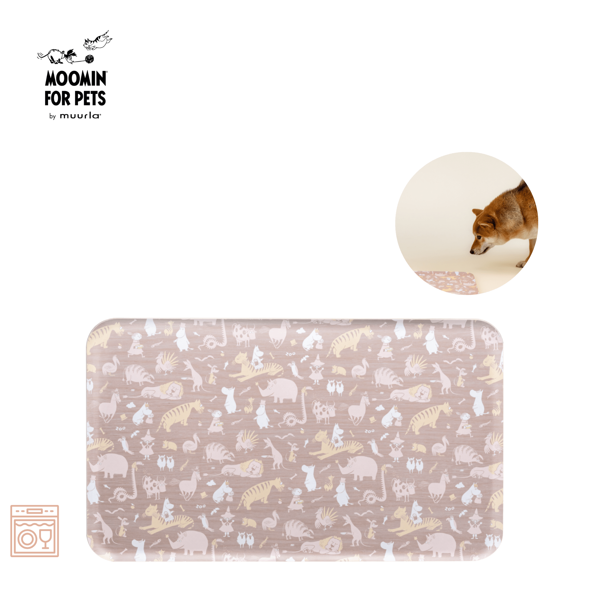 Mumitroldene dækkeserviet af krydsfiner 50 x 29,5 cm - beige - Dsignhouse