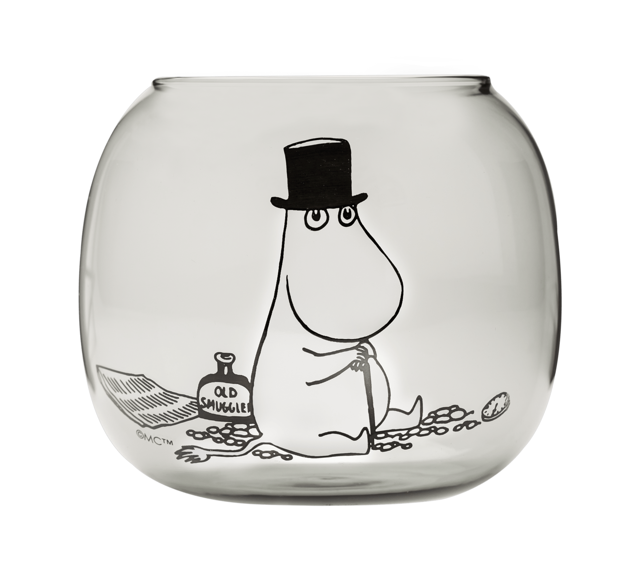 Mumitroldene fyrfadsstage Mumitroldenepappa, grå - Dsignhouse