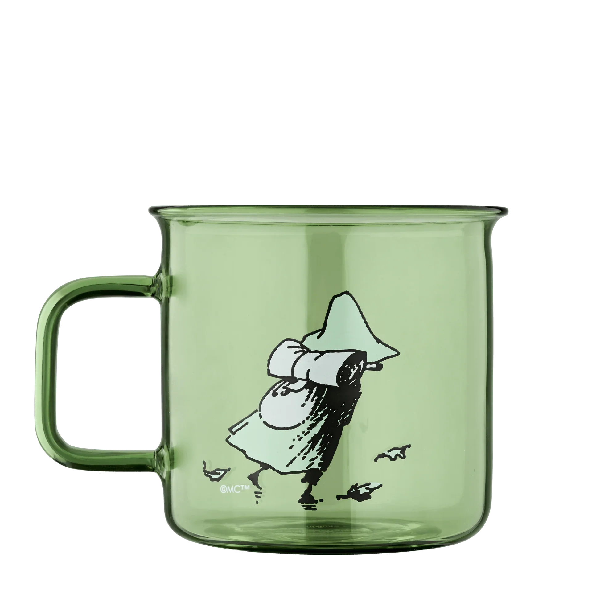 Moomin glaskrus - 3,5 dl Originals, Mumrikken, grøn.