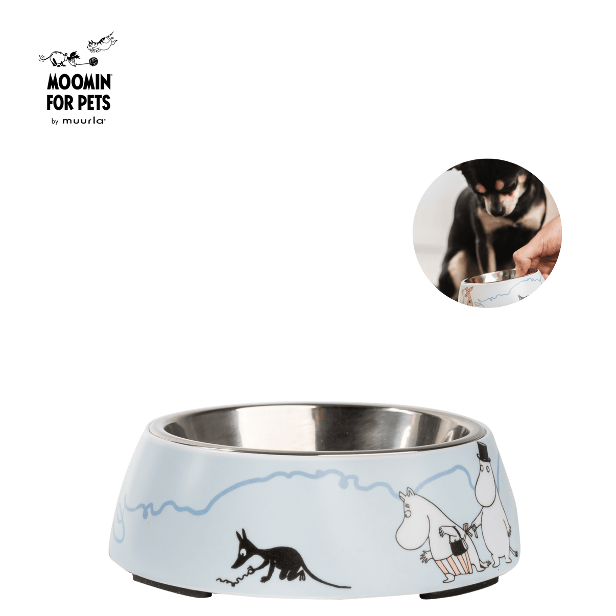 Mumitroldene hundeskål S - blå - Dsignhouse
