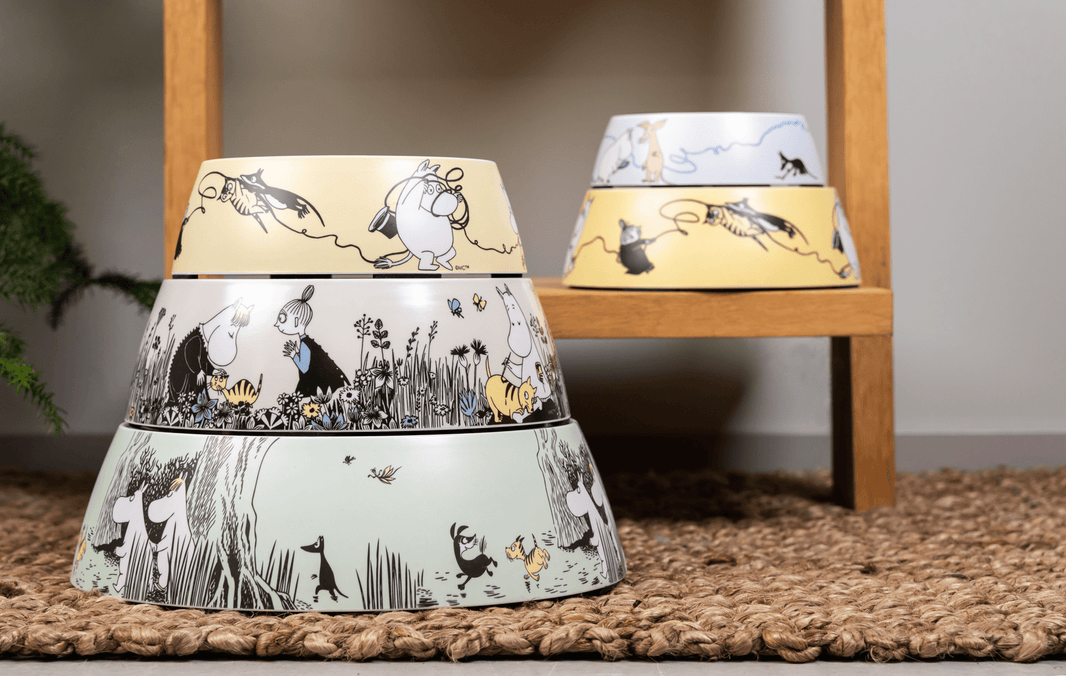 Mumitroldene hundeskål S - blå - Dsignhouse