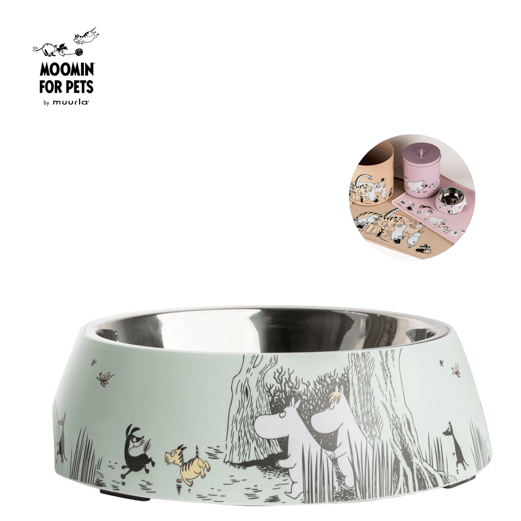 Mumitroldene hundeskål XL - grøn - Dsignhouse