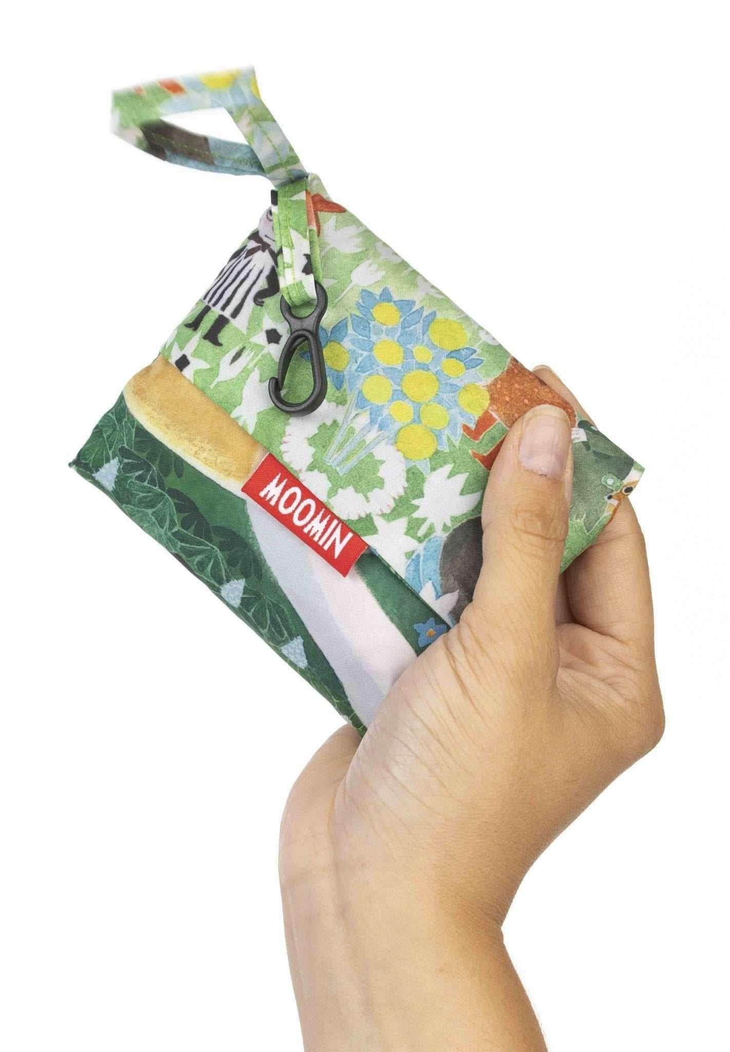 Moomin indkøbsnet Farlig Rejse multicolor med Mumitroldene design, holdbart og genanvendeligt indkøbsnet til daglig brug