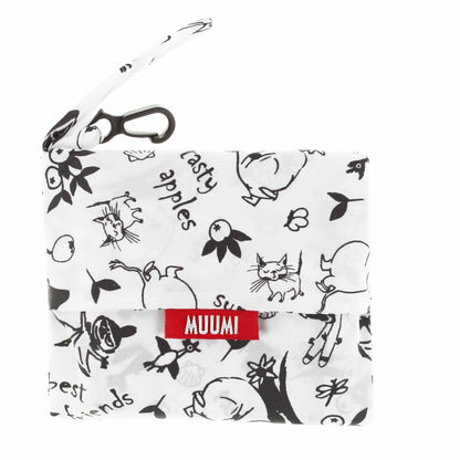 Mumitroldene indkøbsnet "Moomin in the garden" hvid - Dsignhouse