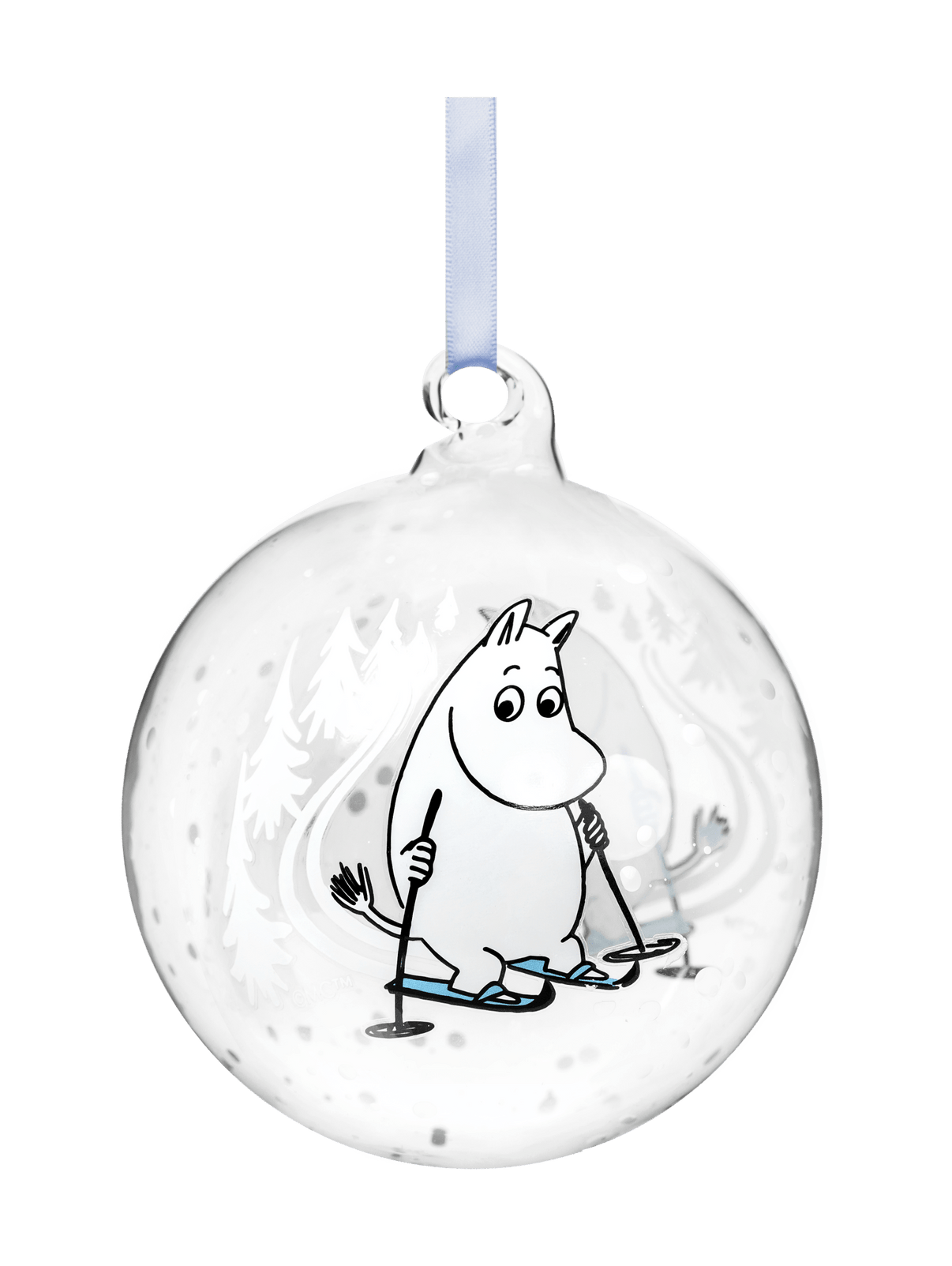 Mumitroldene julekugle 9 cm - Ski Trip - Dsignhouse