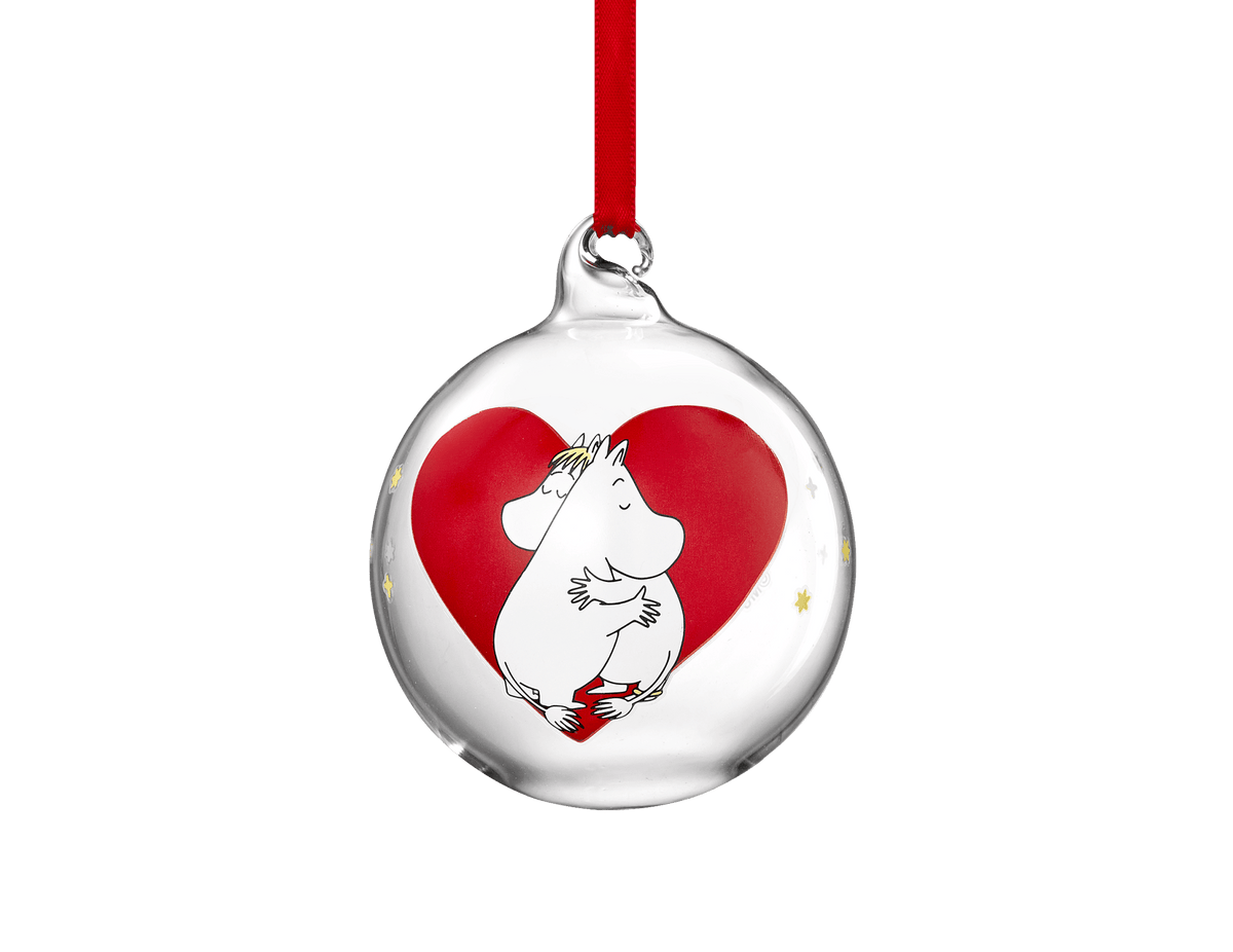 Moomin julekugle Hjerte 7cm.