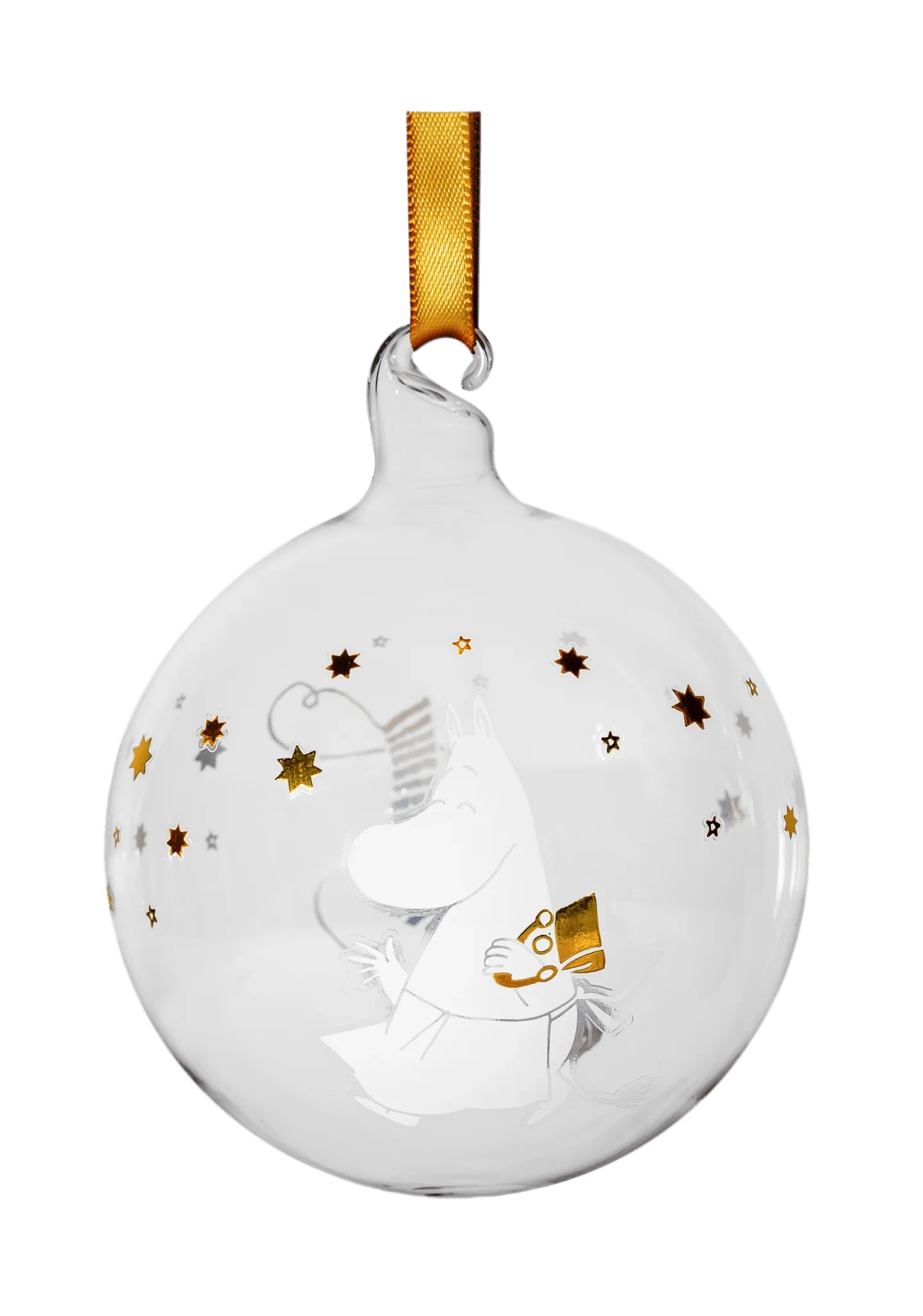 Moomin julekugle - Sparkling Stars 7 cm, sæt af 3.