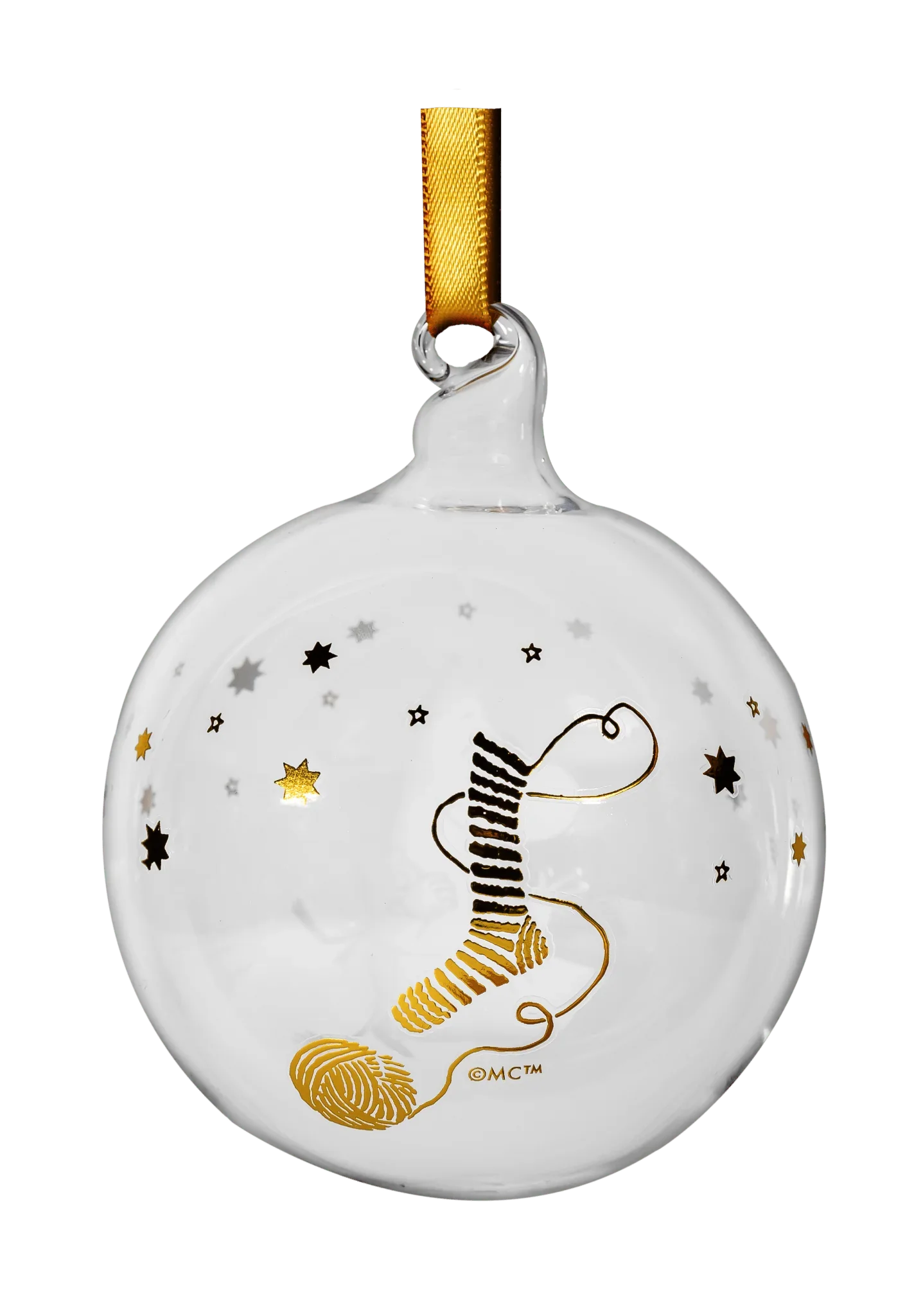 Moomin julekugle - Sparkling Stars 7 cm, sæt af 3.