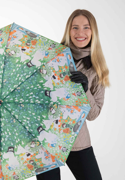 Mumitroldene paraply 100cm "Farlig Rejse" Grøn - Dsignhouse