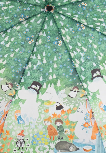 Mumitroldene paraply 100cm "Farlig Rejse" Grøn - Dsignhouse