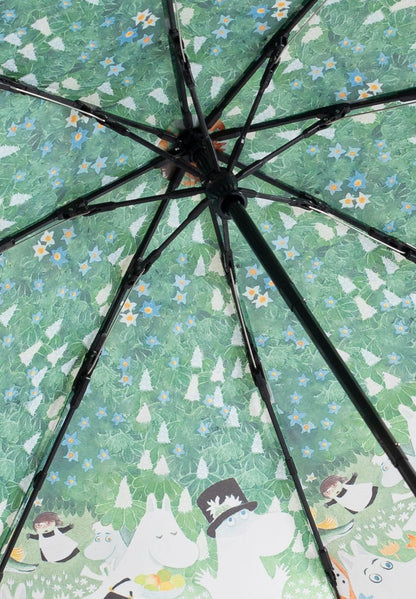 Mumitroldene paraply 100cm "Farlig Rejse" Grøn - Dsignhouse