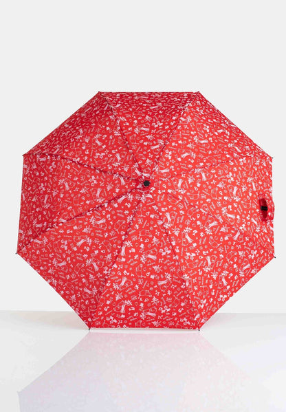 Mumitroldene paraply 100cm "Garden" Rød - Dsignhouse