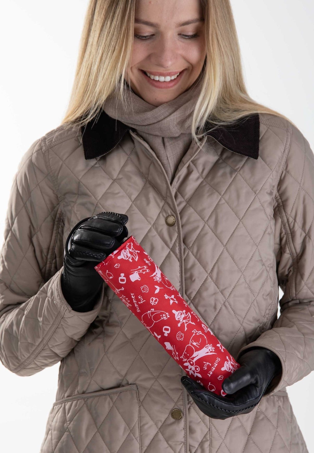 Mumitroldene paraply 100cm "Garden" Rød - Dsignhouse