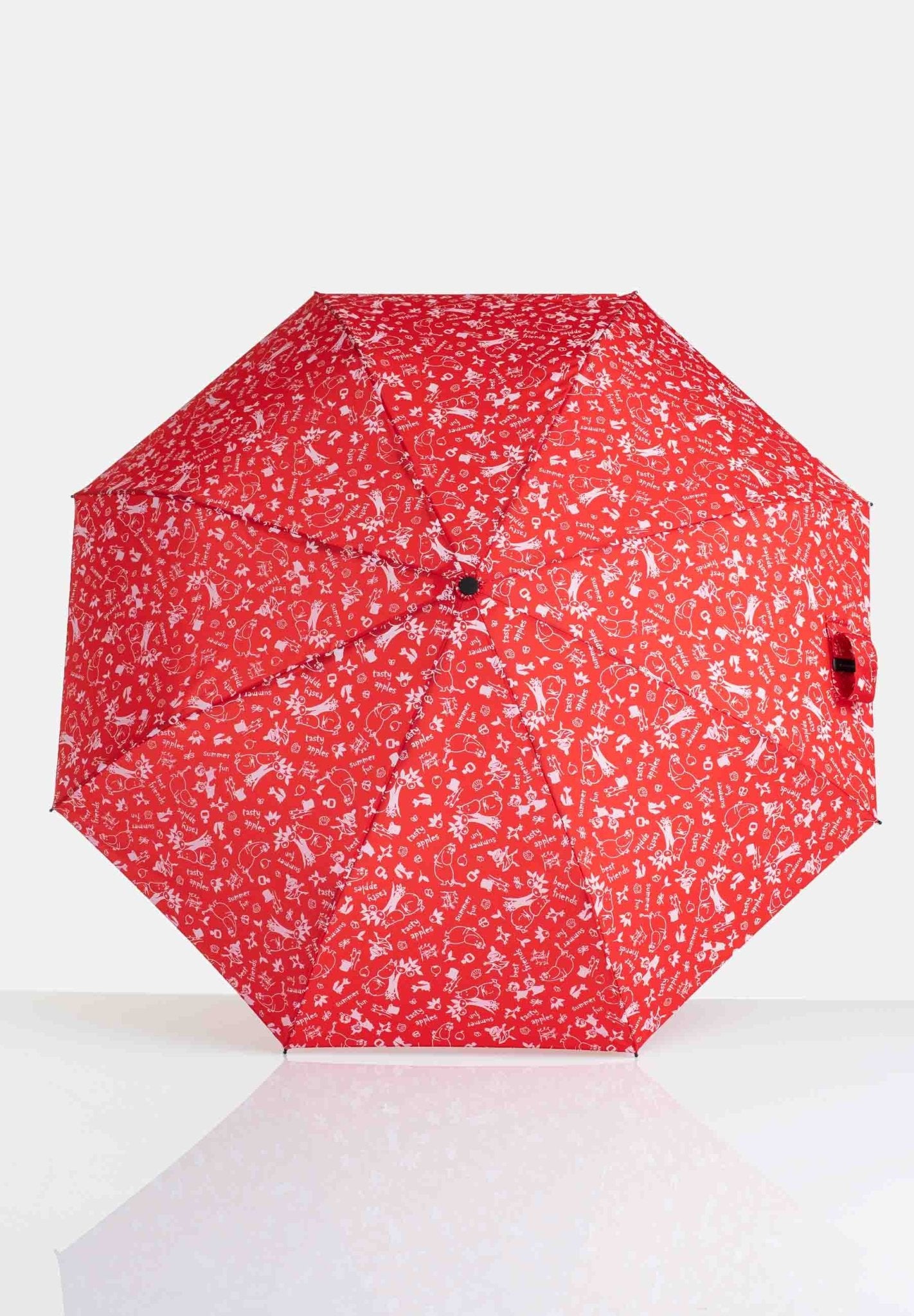 Mumitroldene paraply 100cm "Garden" Rød - Dsignhouse