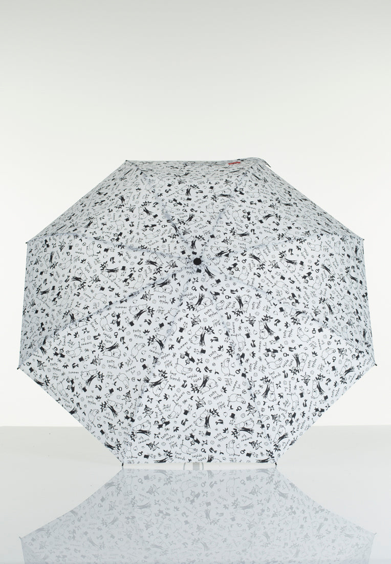 Mumitroldene paraply 100cm "Garden" hvid - Dsignhouse