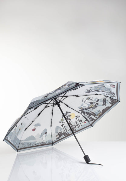 Mumitroldene paraply 100cm "Moomin Island" - Dsignhouse