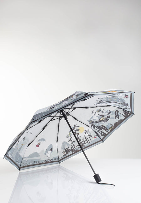 Mumitroldene paraply 100cm "Moomin Island" - Dsignhouse