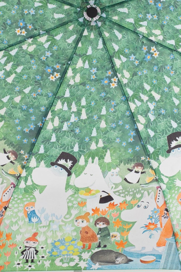 Mumitroldene paraply Farlig rejse design grøn flerfarvet - Dsignhouse