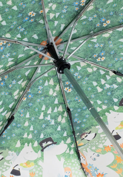 Mumitroldene paraply Farlig rejse design grøn flerfarvet - Dsignhouse
