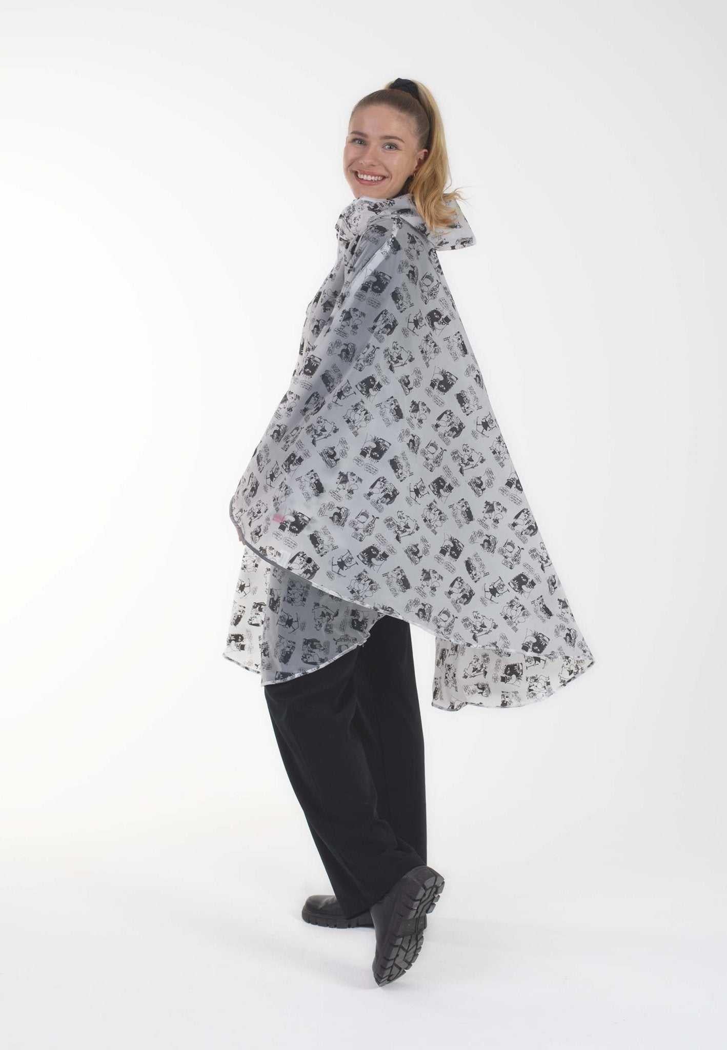 Mumitroldene regnslag Hvid, M - Dsignhouse