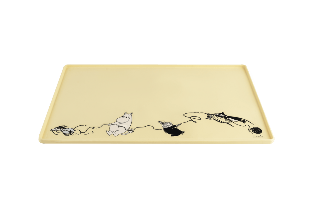 Mumitroldene silikoneunderlag 48 x 30 cm - gul - Dsignhouse
