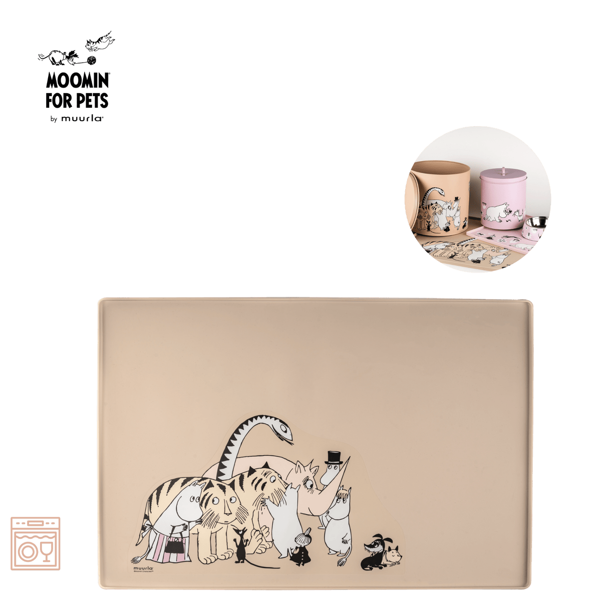 Mumitroldene silikoneunderlag 60 x 40 cm - beige - Dsignhouse