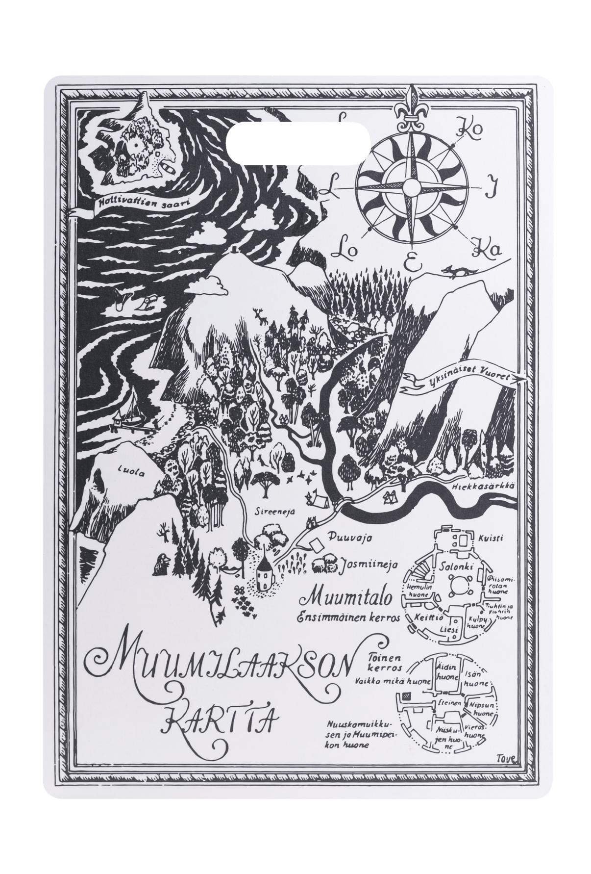 Mumitroldene skære- & serveringsbræt 30 x 43 cm - Kortet - Dsignhouse