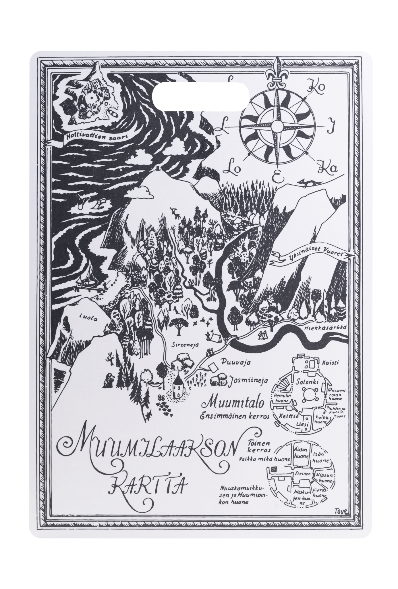 Mumitroldene skære- & serveringsbræt 30 x 43 cm - Kortet - Dsignhouse