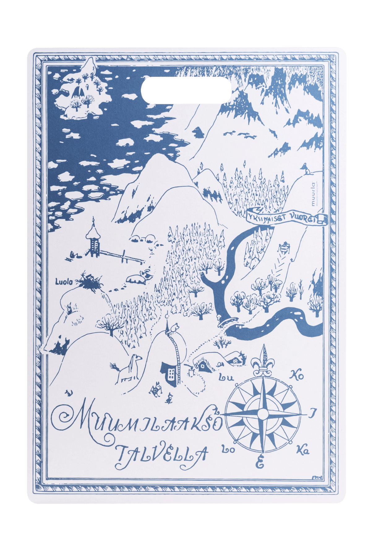 Mumitroldene skære- & serveringsbræt 30 x 43 cm - Kortet - Dsignhouse