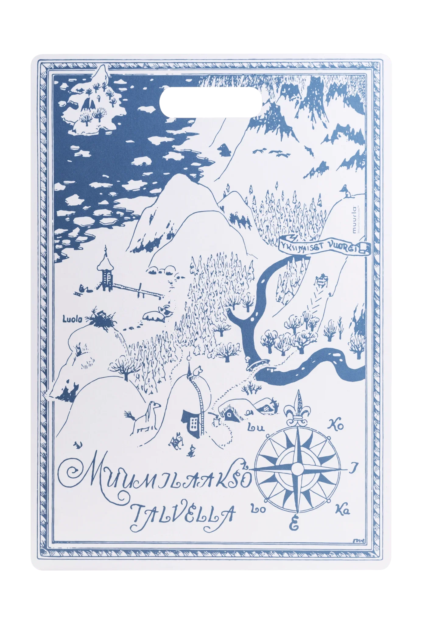 Mumitroldene skære- & serveringsbræt 30 x 43 cm - Kortet - Dsignhouse