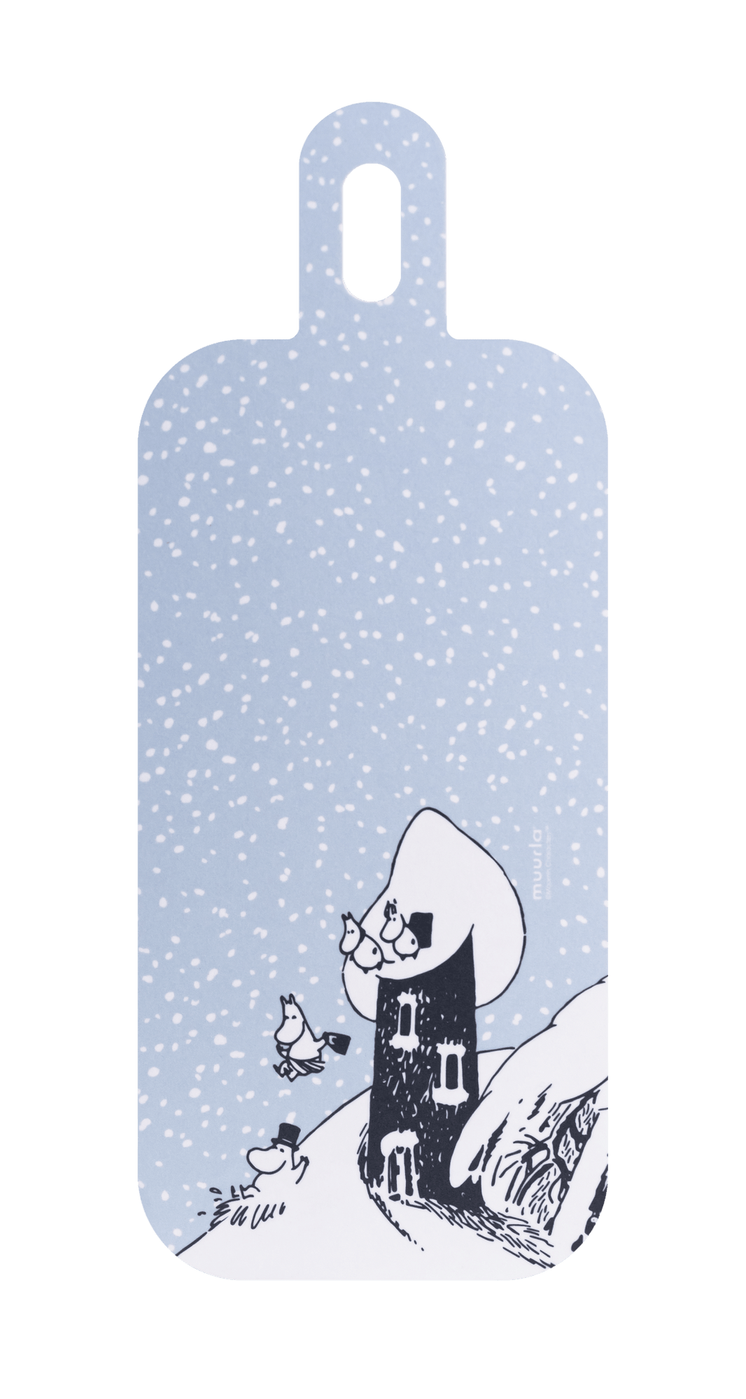 Mumitroldene skærebræt 13 x 33 cm - Snowy Valley - Dsignhouse