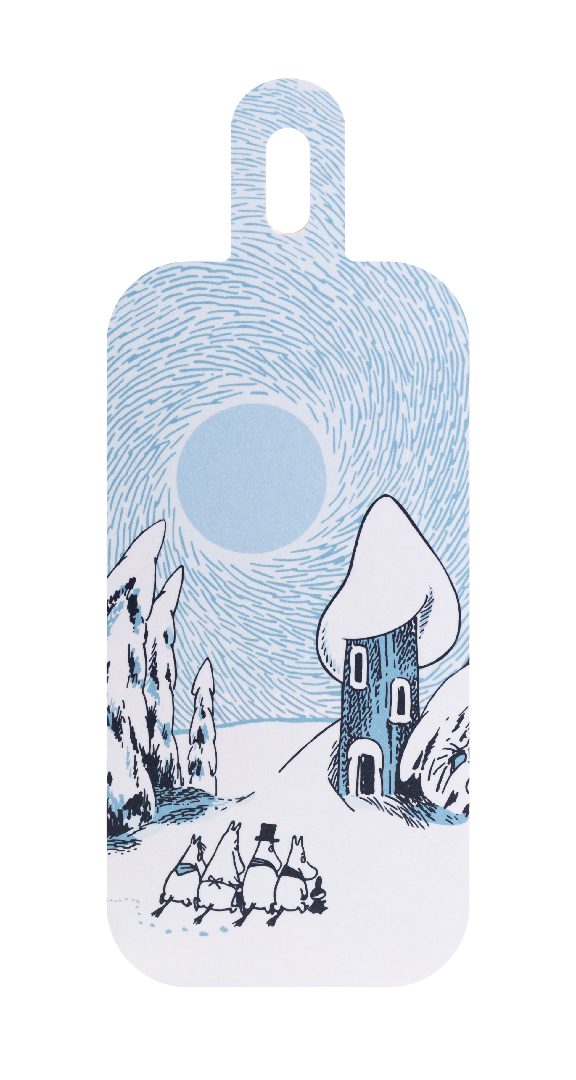 Mumitroldene skærebræt 13 x 33 cm - Snowy Valley - Dsignhouse