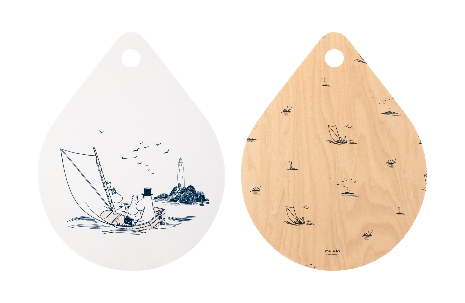 Mumitroldene skærebræt 21 x 27 cm - Sailors - Dsignhouse