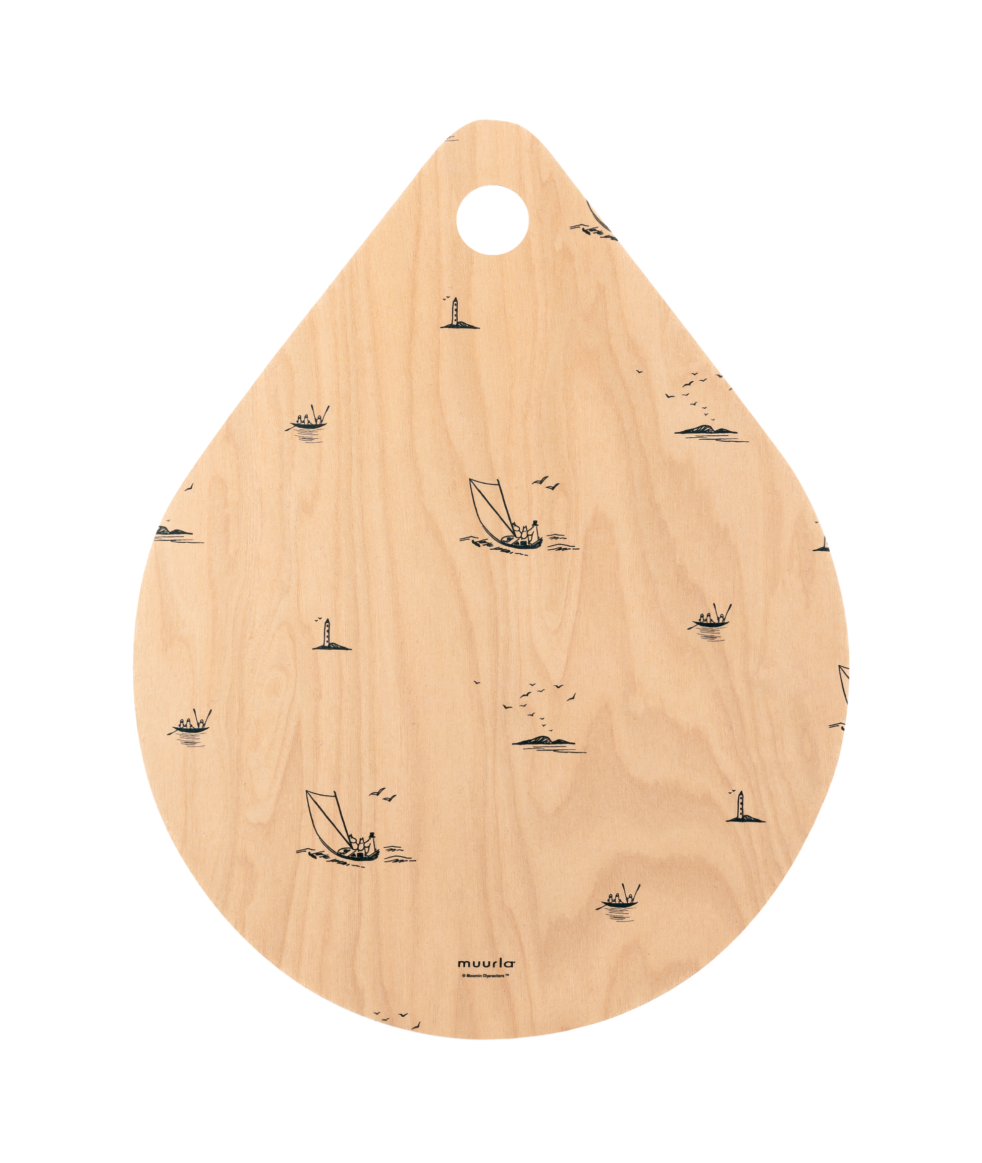 Mumitroldene skærebræt 21 x 27 cm - Sailors - Dsignhouse