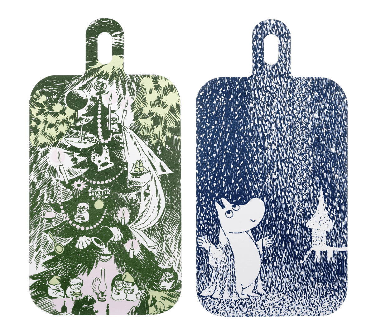 Mumitroldene skærebræt 23 x 44 cm - Celebration - Dsignhouse