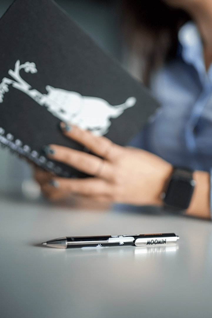 Mumitroldene spiralnotesbog A5, hardcover, sort udvalg - Dsignhouse