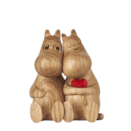 Mumitroldene træfigur egetræ/red heart HUG - Dsignhouse