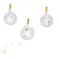The Moomins SPARKLING STARS Christmas balls Ø7cm 3pcs