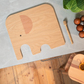 Muurla skærebræt, Elefant, birk/gul, large - Dsignhouse