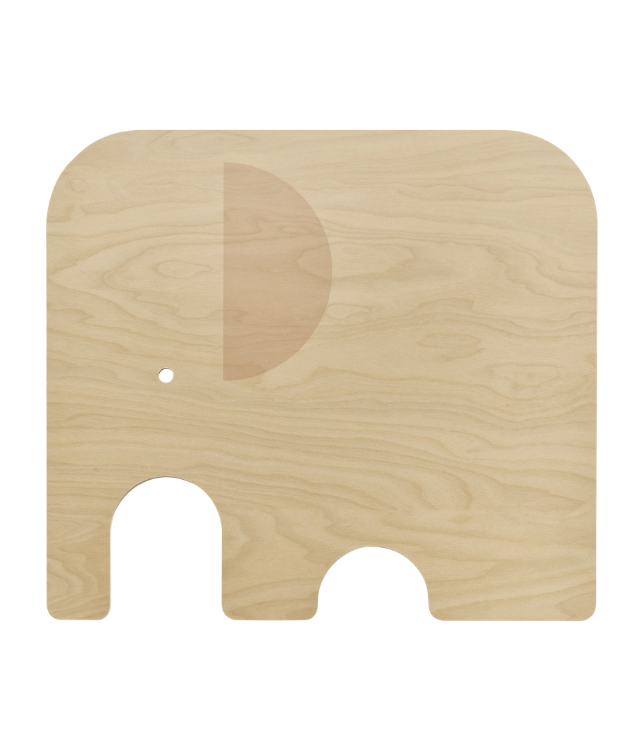 Muurla skærebræt, Elefant, birk/gul, large - Dsignhouse