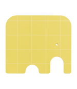 Muurla skærebræt, Elefant, birk/gul, large - Dsignhouse