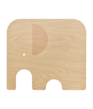 Muurla Skærebræt, Elefant, Birk/Gul, Large