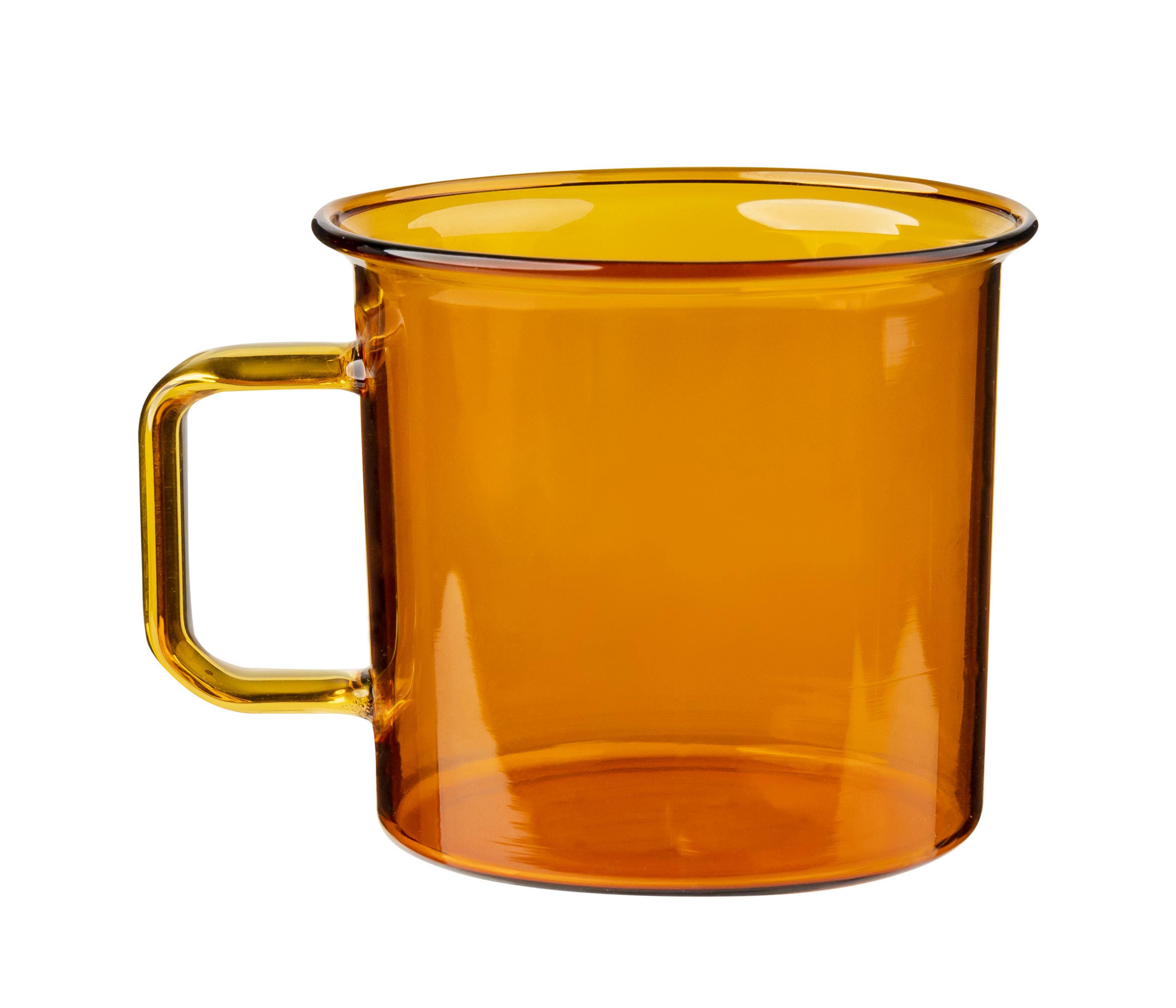 Glass mug, amber