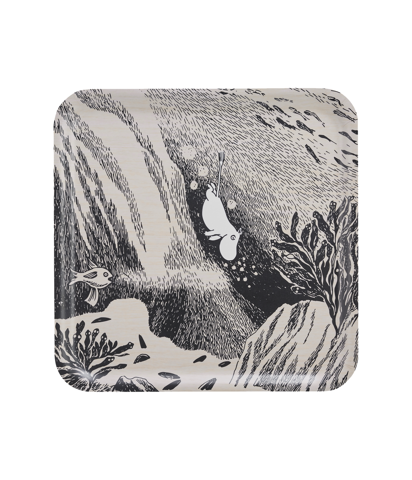 The Moomins Tray 33x33 cm - The Dive