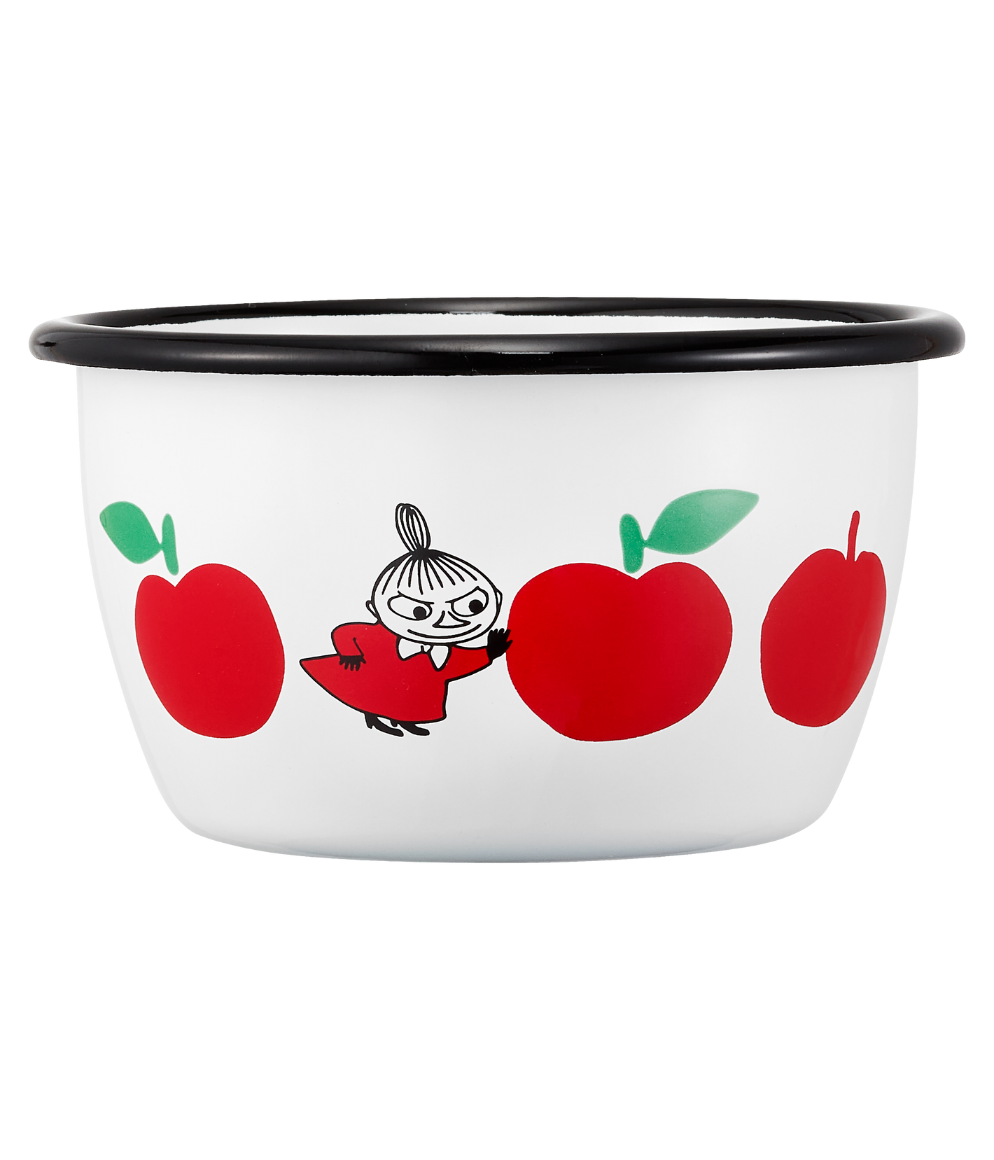 Mumitroldene emaljeskål Joyful Apples 3dl