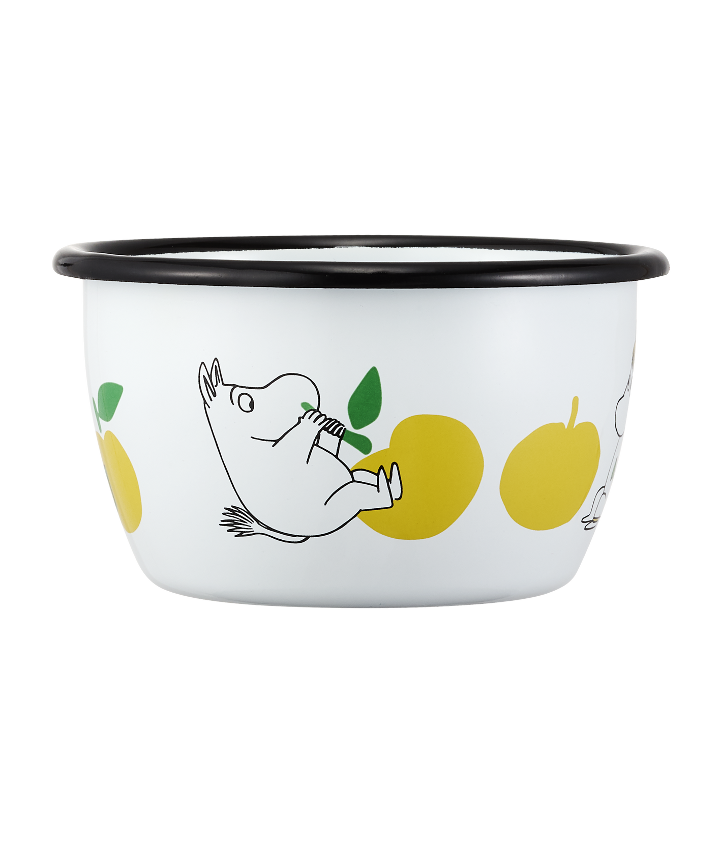 Mumitroldene emaljeskål Joyful Apples 3dl