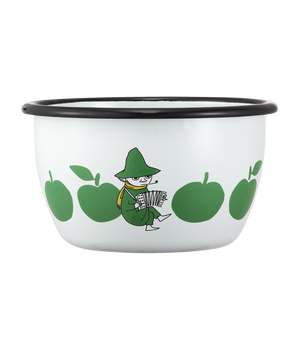 Mumitroldene emaljeskål Joyful Apples 6dl