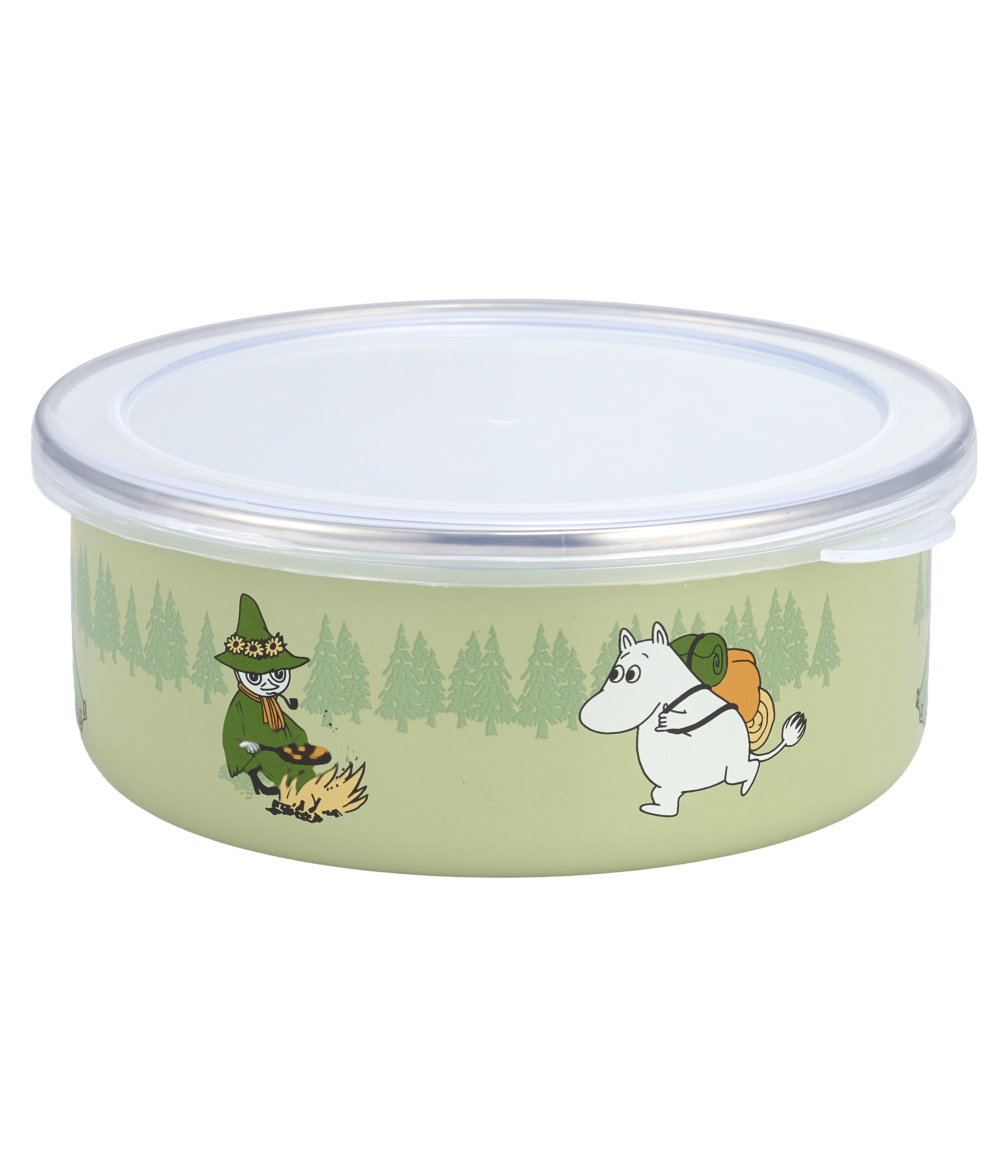 Moomin emaljeskål med låg Campers 8 dl