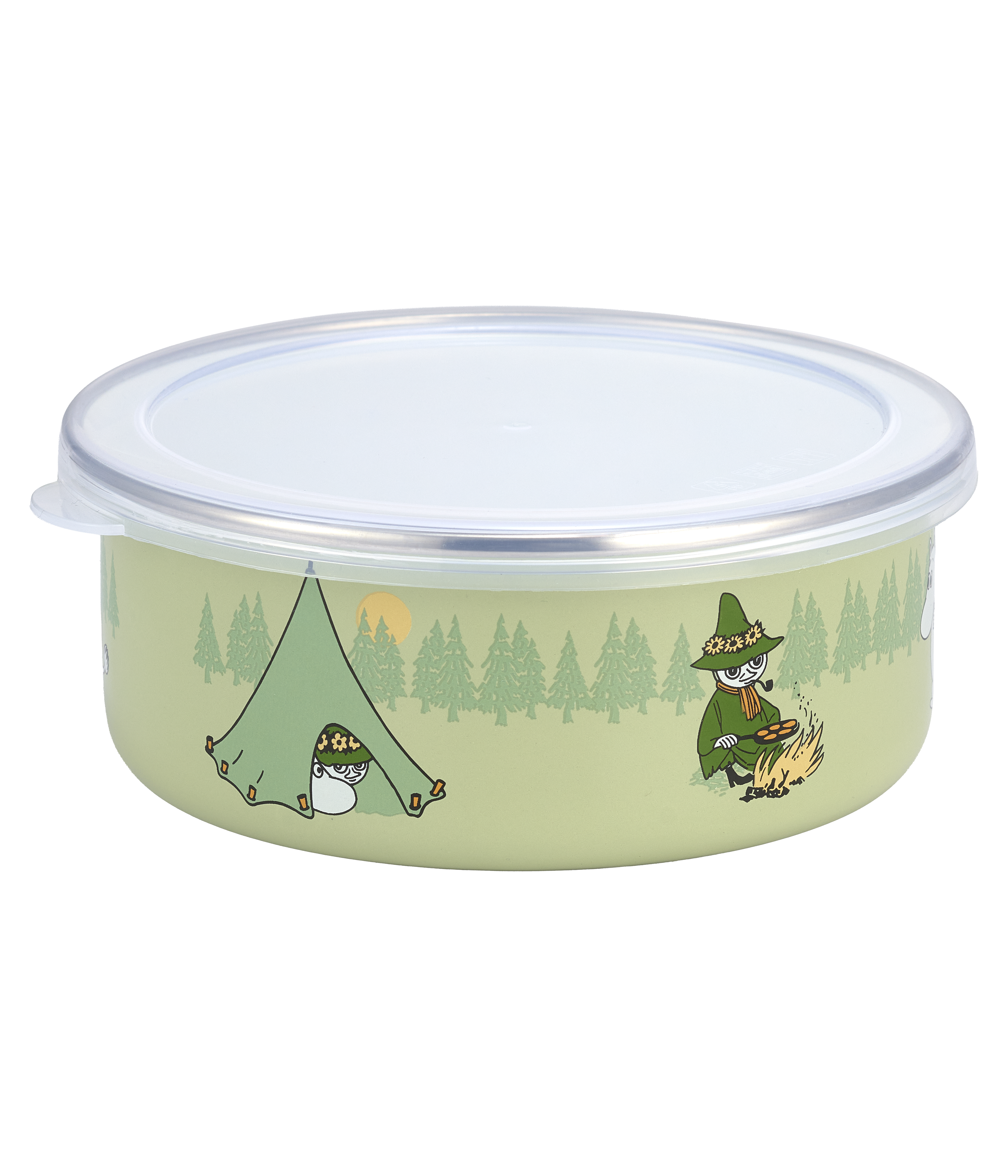 Moomin emaljeskål med låg Campers 8 dl