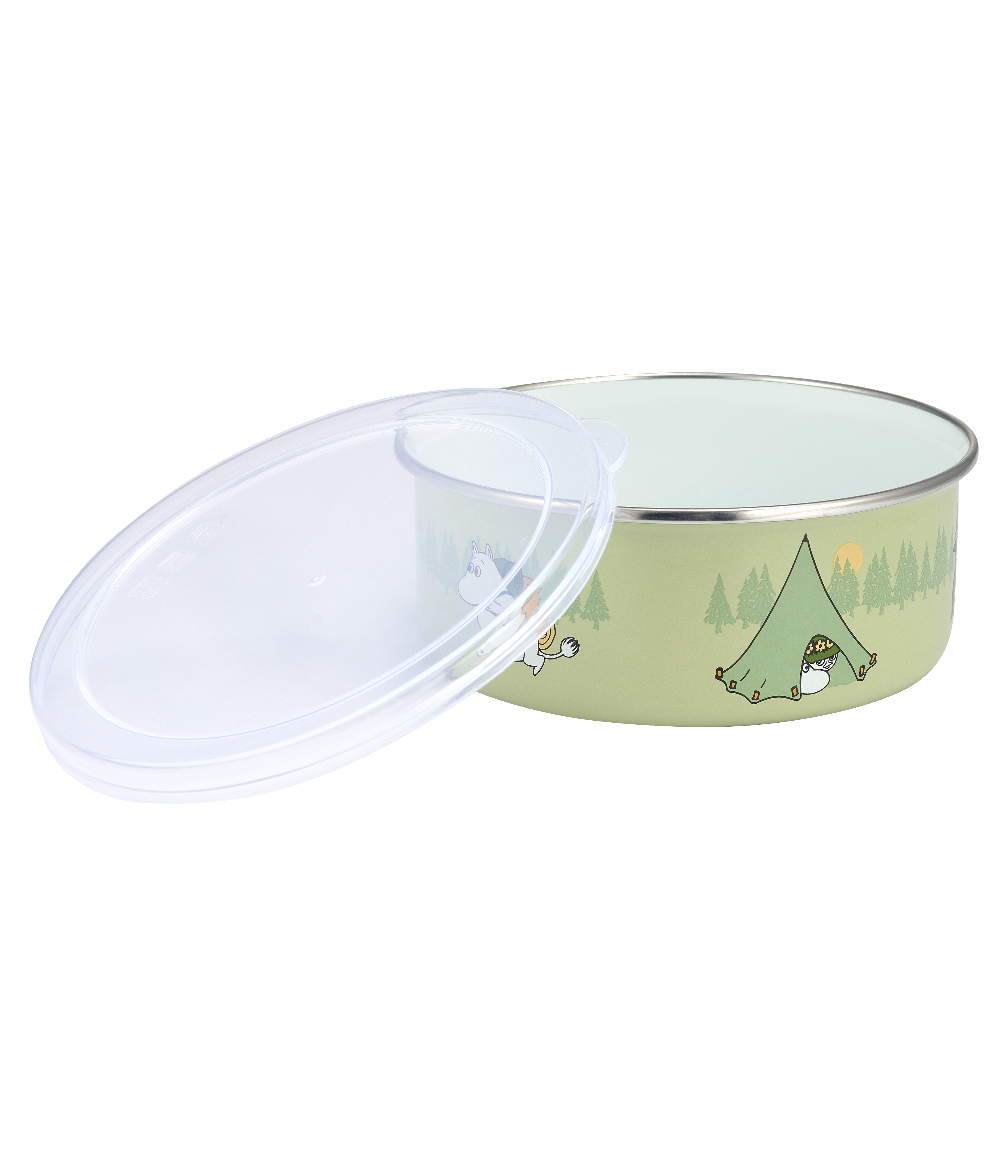 Moomin emaljeskål med låg Campers 8 dl
